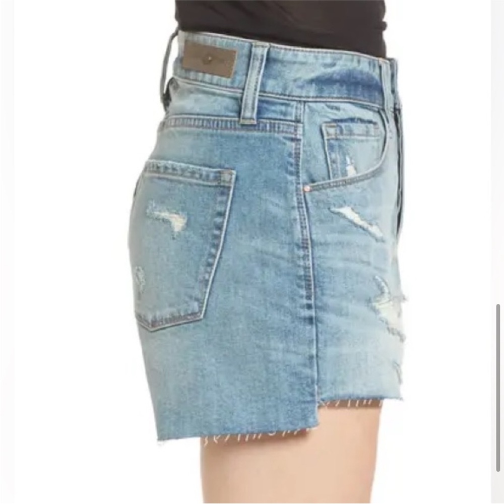 Treasure & Bond Distressed Light Blue Denim Shorts - Picture 9 of 10